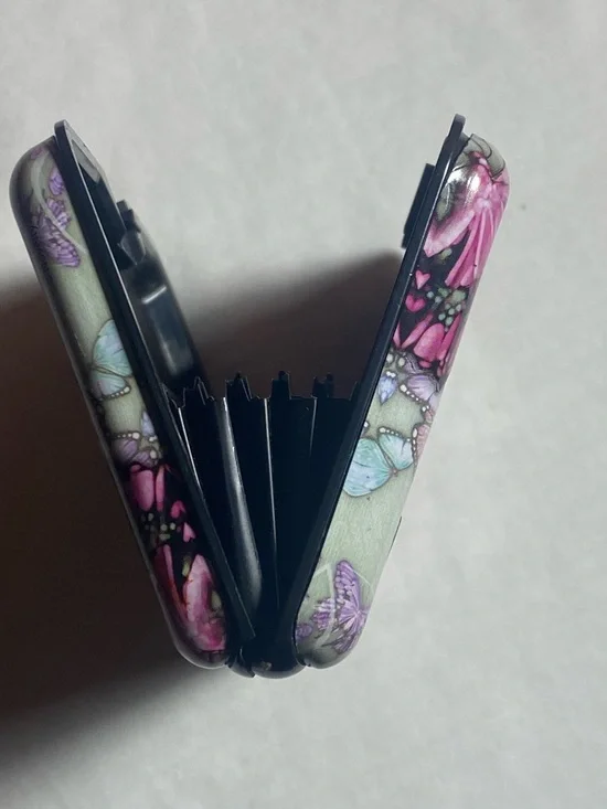 Butterfly Card Holder Wallet Organizer Accordion Case Floral Multicolor - Picture 4 of 9